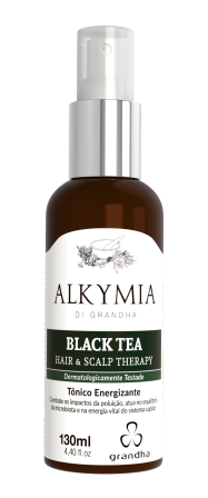 Black Tea Alkymia di Grandha, benefícios do chá preto para a terapia capilar.