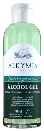 Álcool Gel Biossegurança Alkymia di Grandha.